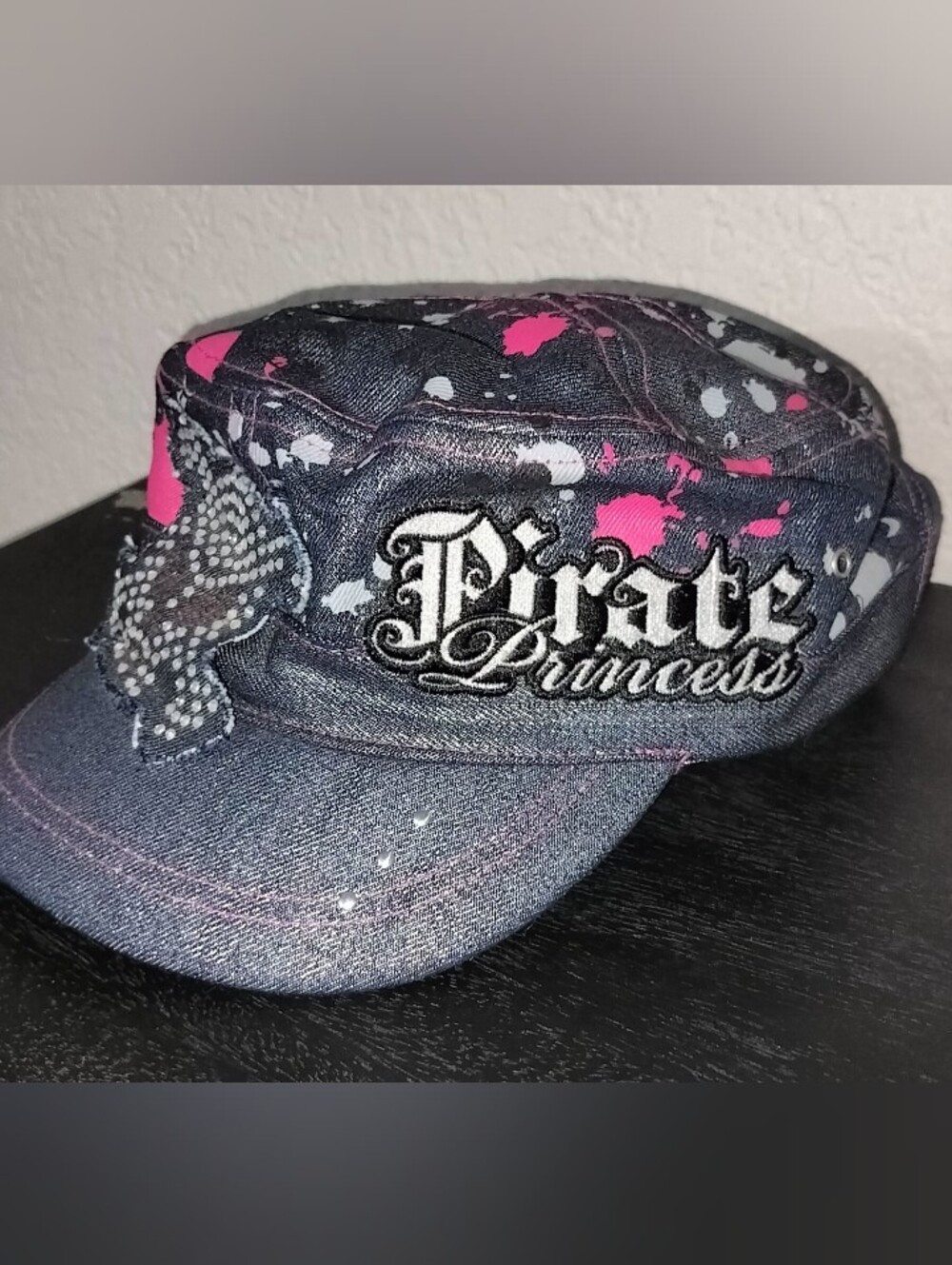 Walt Disney World Resort Denim 'Pirate Princess' Cadet Cap Adjustable Size